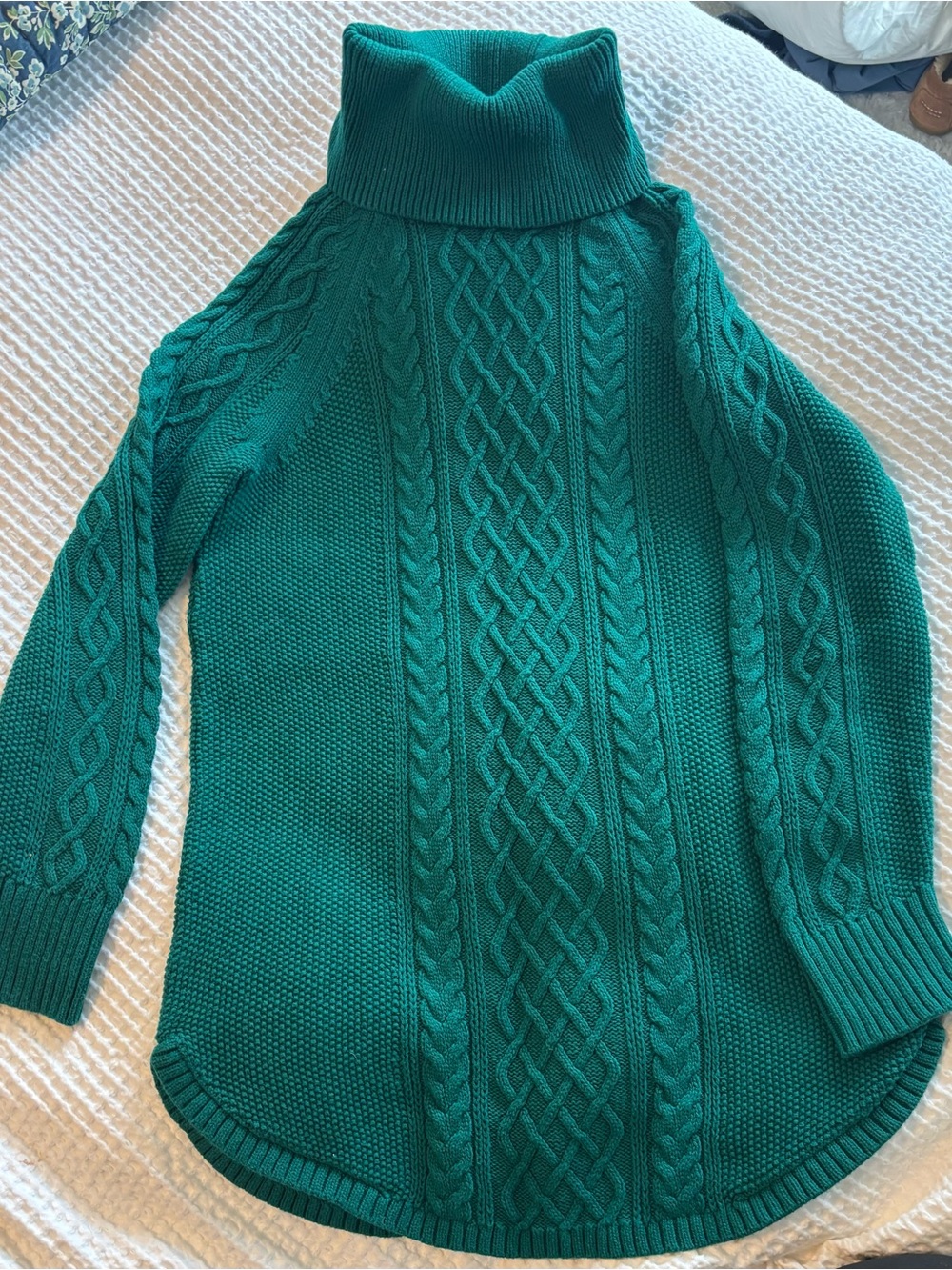 GAP teal tunic maternity sweater, medium